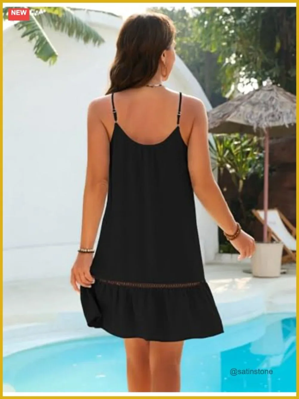 Swimsuit Coverup Spaghetti Strap Beach Cover Up Dress Summer Bikini